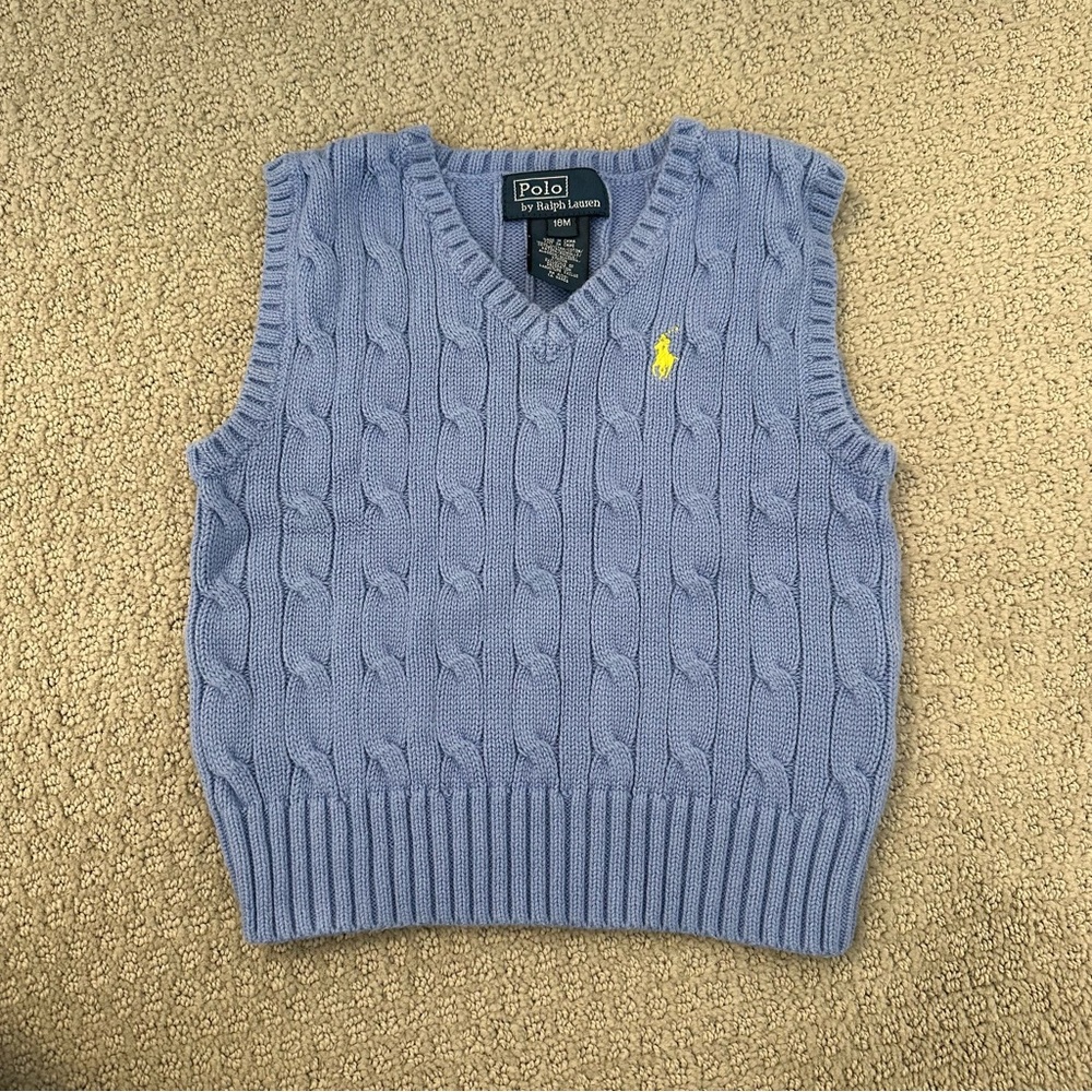 Polo By Ralph Lauren Baby Boy’s Cable Knit Vest